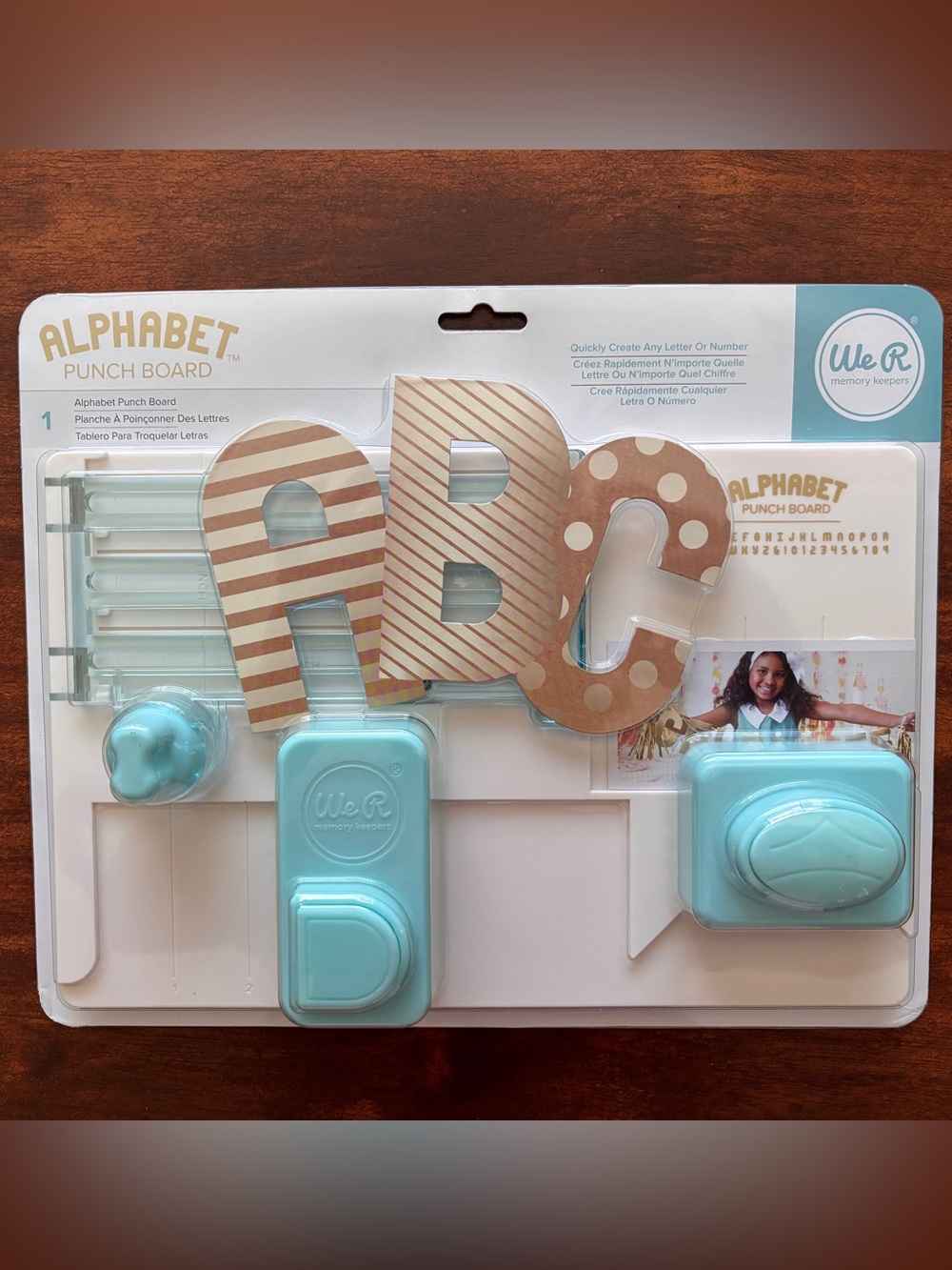 We R Memory Keepers Alphabet Punch Board Letters NEW